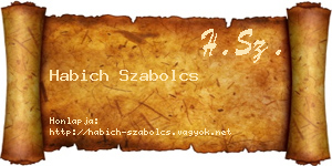 Habich Szabolcs névjegykártya