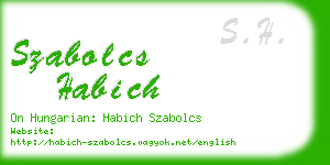 szabolcs habich business card